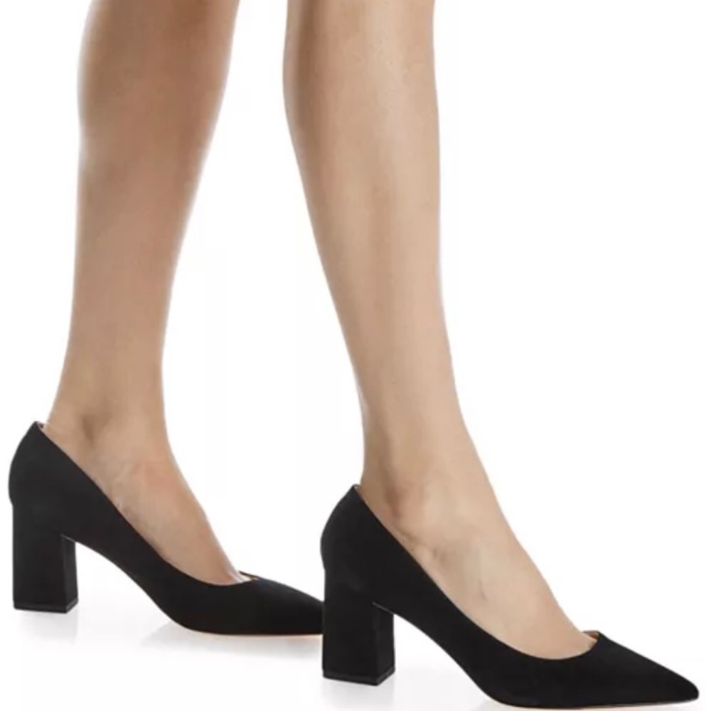 MARC FISHER LTD.
ZALA BLOCK HEEL POINTY TOE BLACK SUEDE PUMP
Size 8.5M